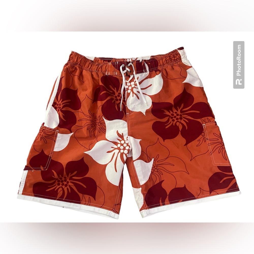 Hawaiian swim shorts